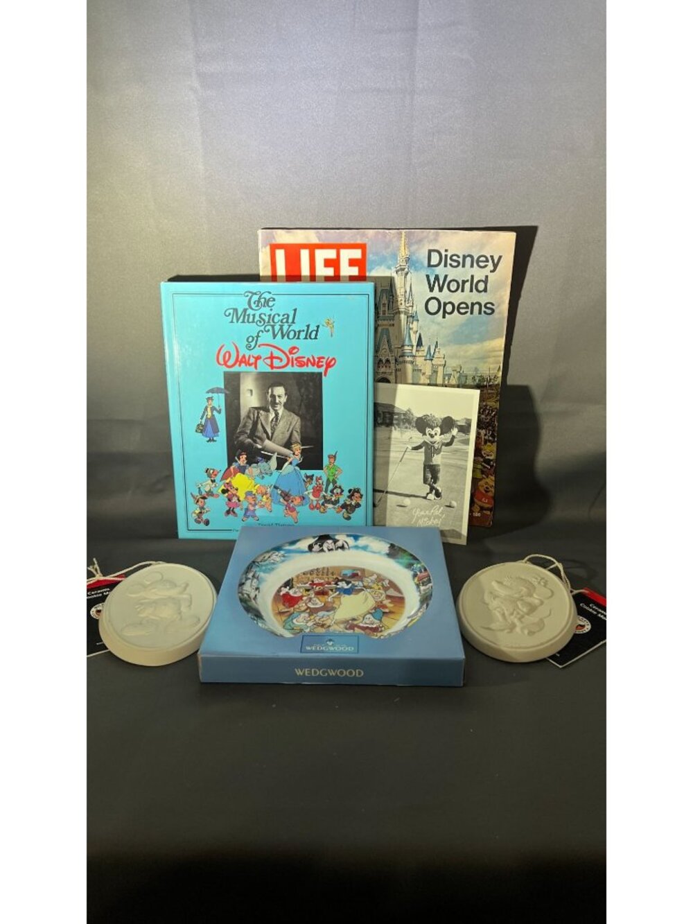 Disney Memorabilia Lot: Musical World Book Wedgwood Plate